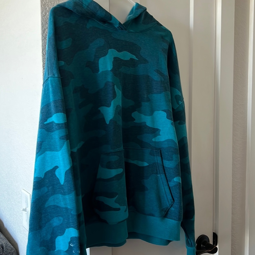 Victoria’s secret’s pink blue camelflage hoodie sweater